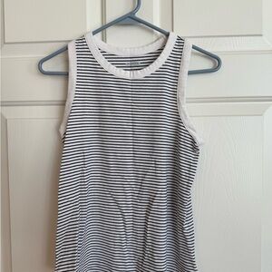 Old Navy Black and White Striped Tank Top